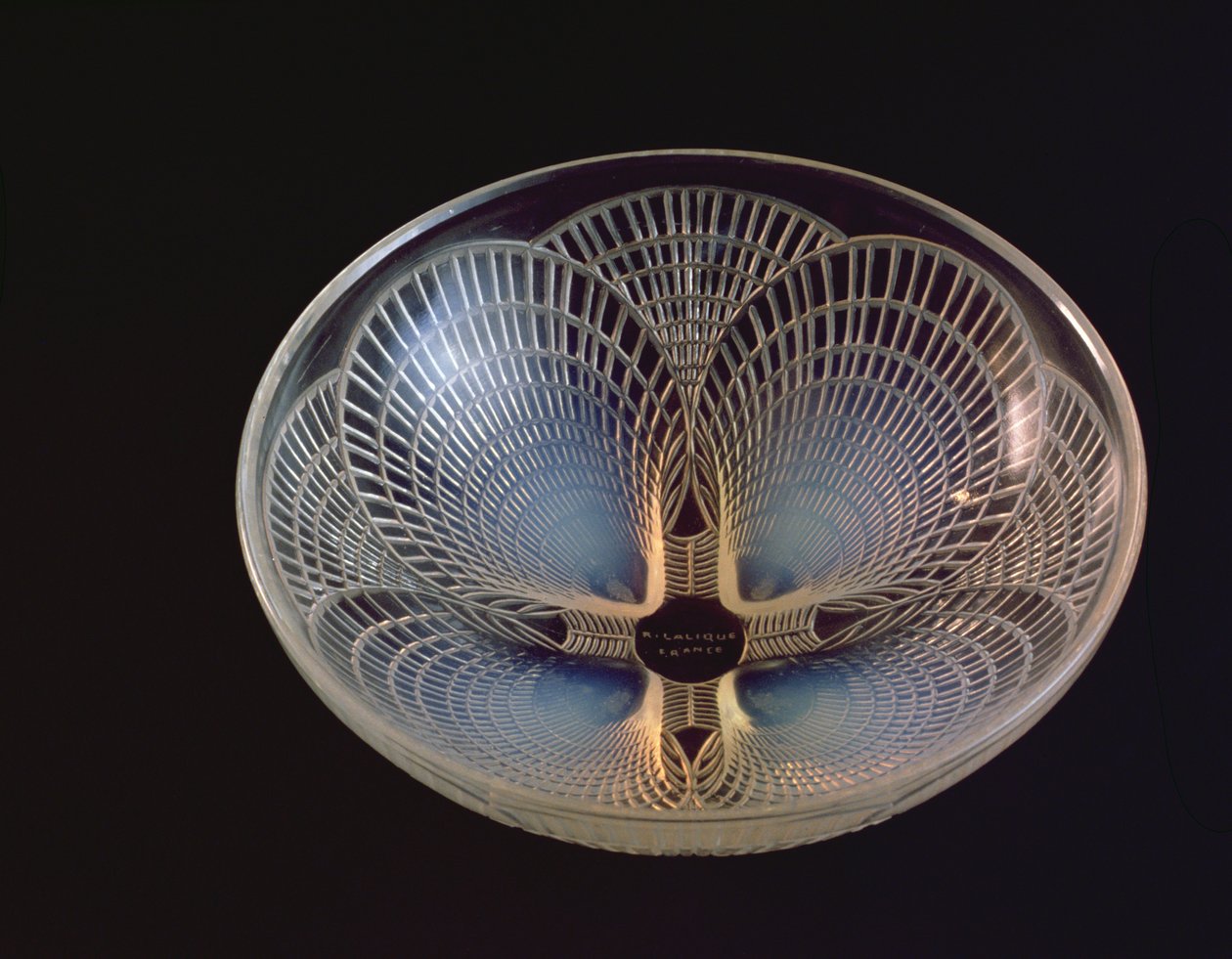 Coquilles, un vaso di vetro opalescente modellato con conchiglie sovrapposte di Lalique da Rene Jules Lalique