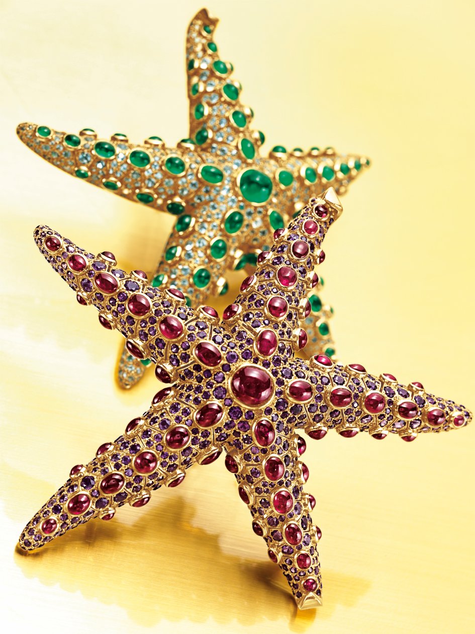 Due spille a forma di stella marina da Rene Boivin