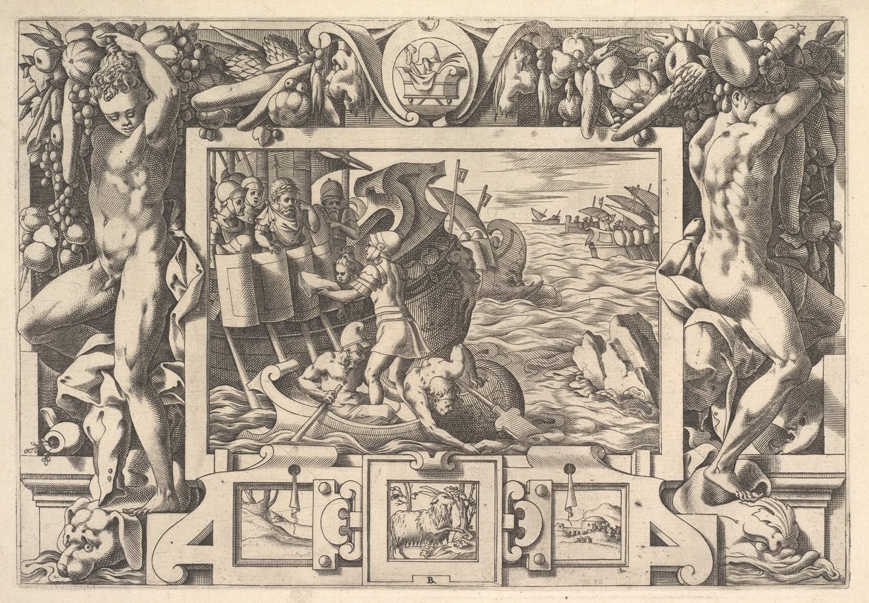 Eeta raccoglie i membri di Absirto, 1563 da Rene Boyvin