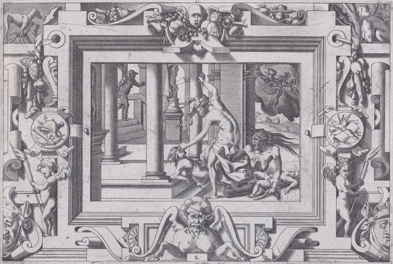 Medea Uccide i suoi Due Figli di Giasone da Rene Boyvin