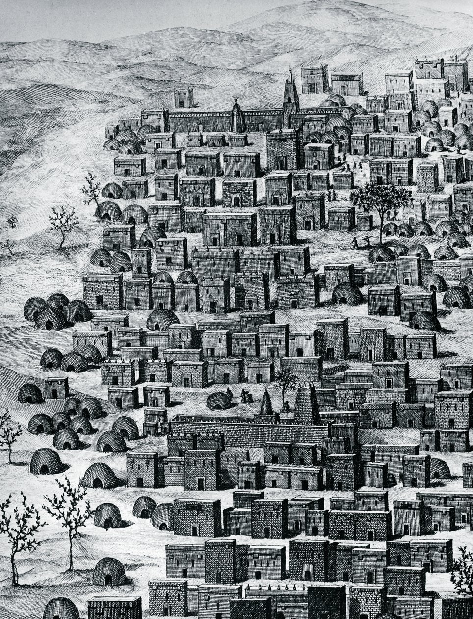 Veduta della città di Timbuktu, Mali, incisione da Viaggi attraverso l