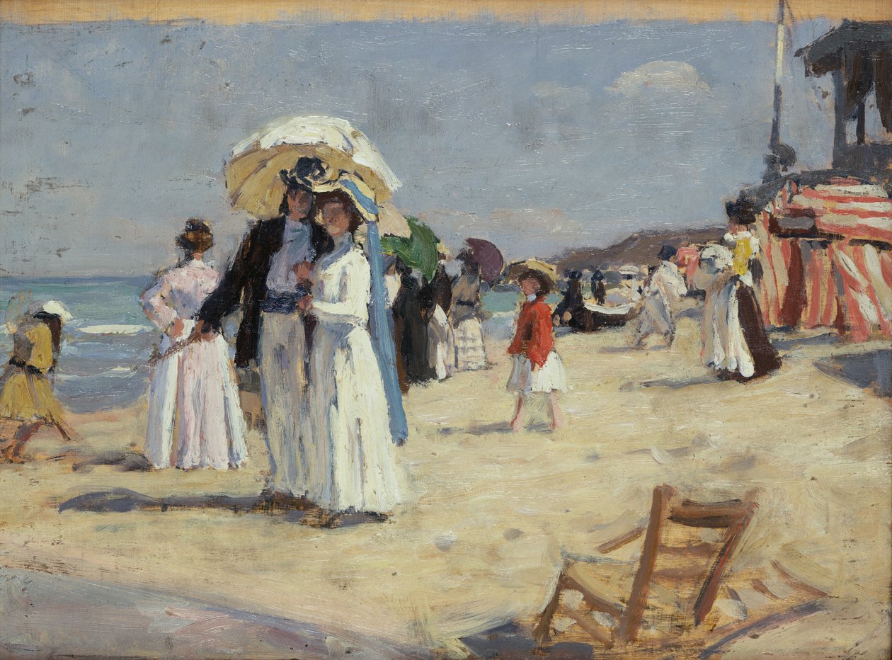 Coppia sulla spiaggia di Cabourg da René François Xavier Prinet