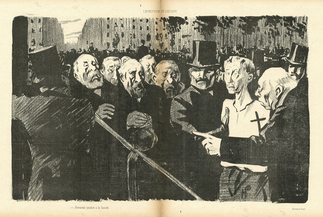 Illustrazione di Hermann-Paul (1864-1940) in Le Canard Sauvage da Rene George Hermann Paul