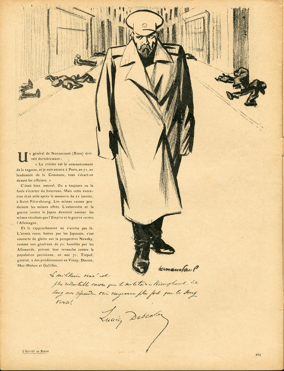 Il Piatto di Burro, numero 222, Satirico a colori da Rene George Hermann Paul