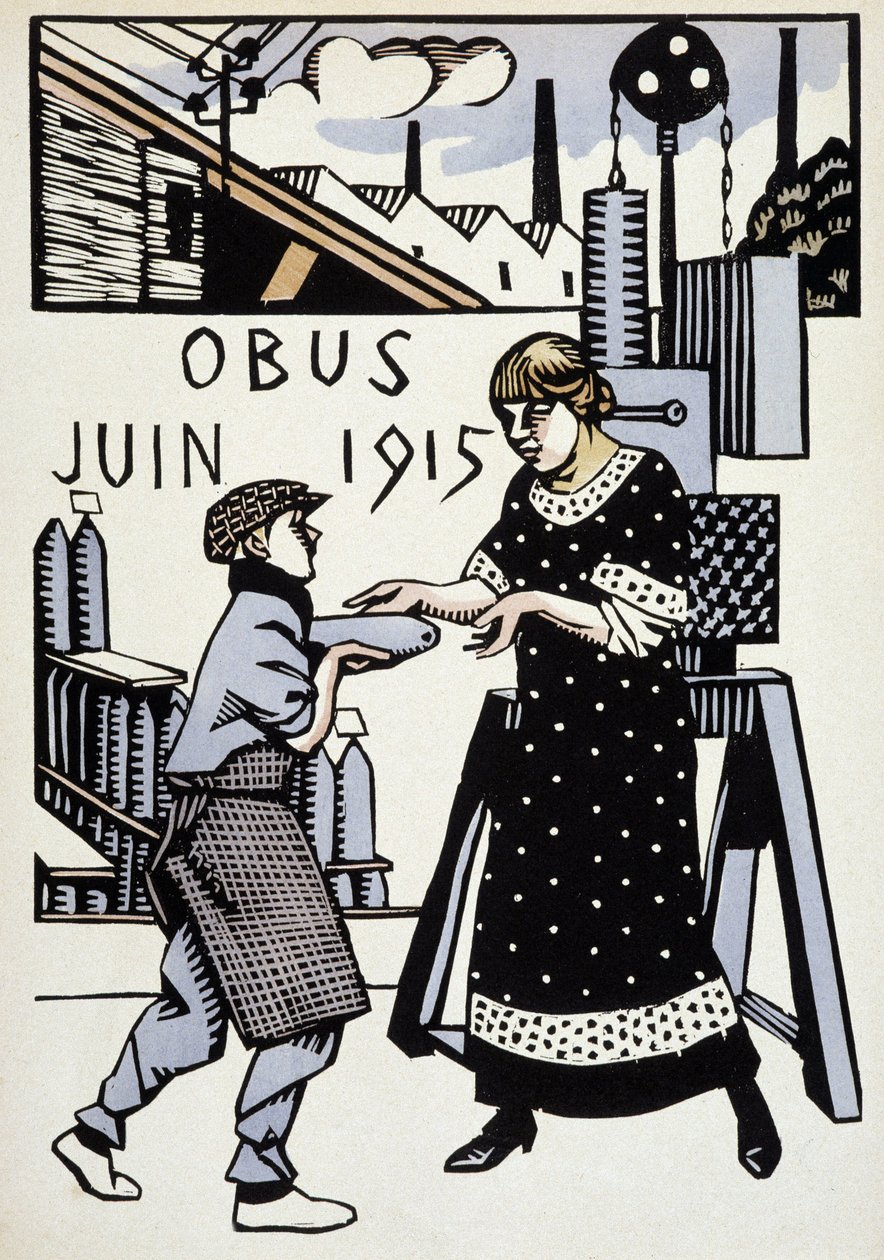 Giugno 1915 - in "Calendar of War", disegno di Hermann-Paul, ed. 1916 da Rene George Hermann Paul