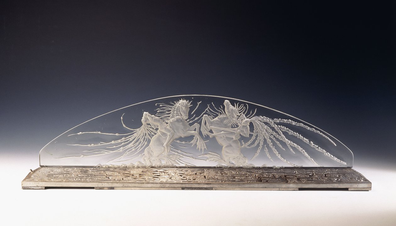 Deux Cavaliers; un raro luminaire in vetro da Rene Jules Lalique
