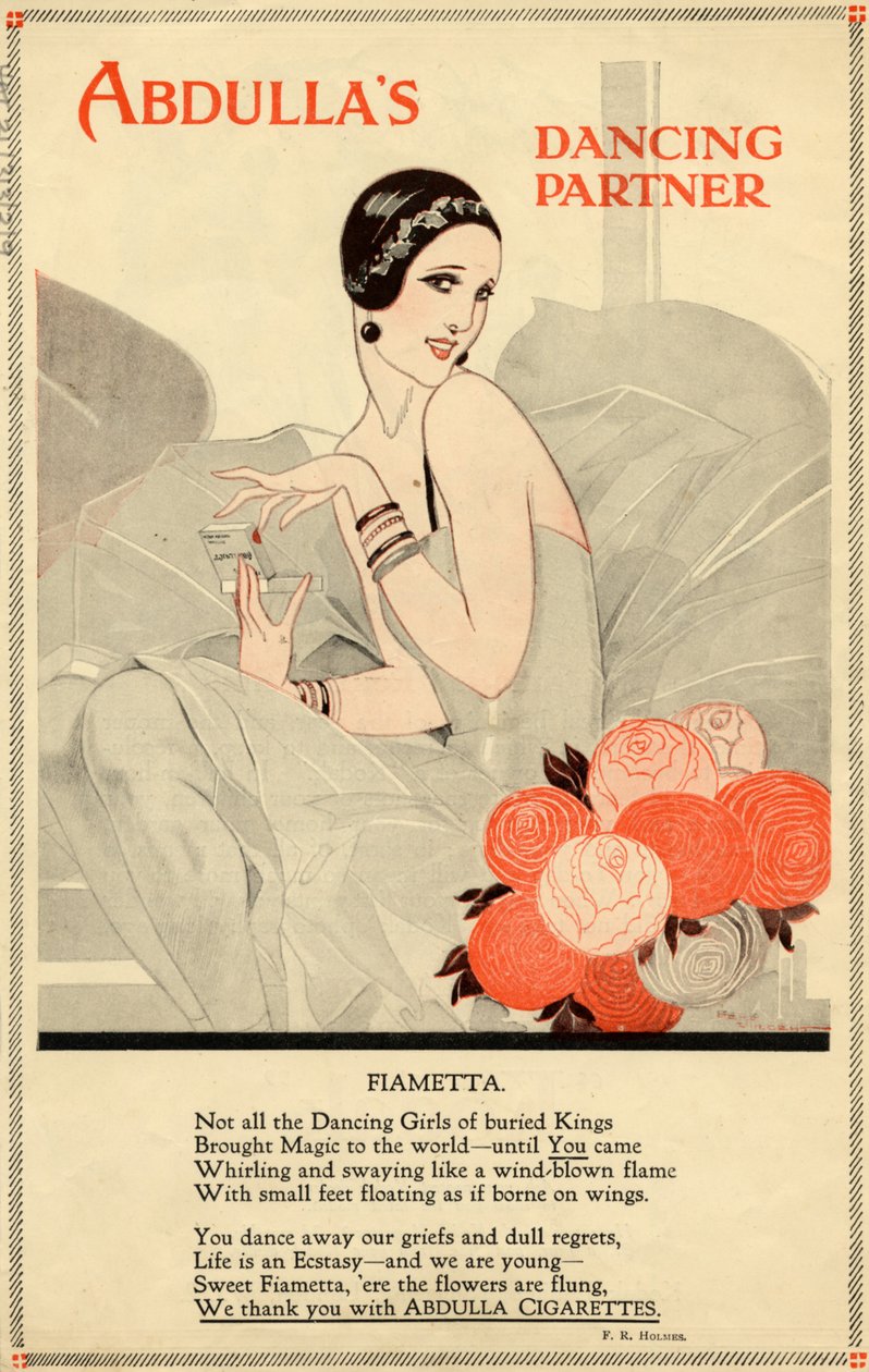 Sigarette Abdulla, anni 1920 da Rene Vincent