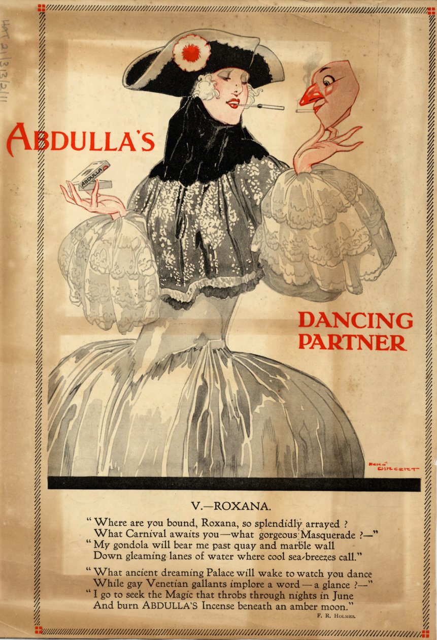 Sigarette Abdulla, anni 1920 da Rene Vincent