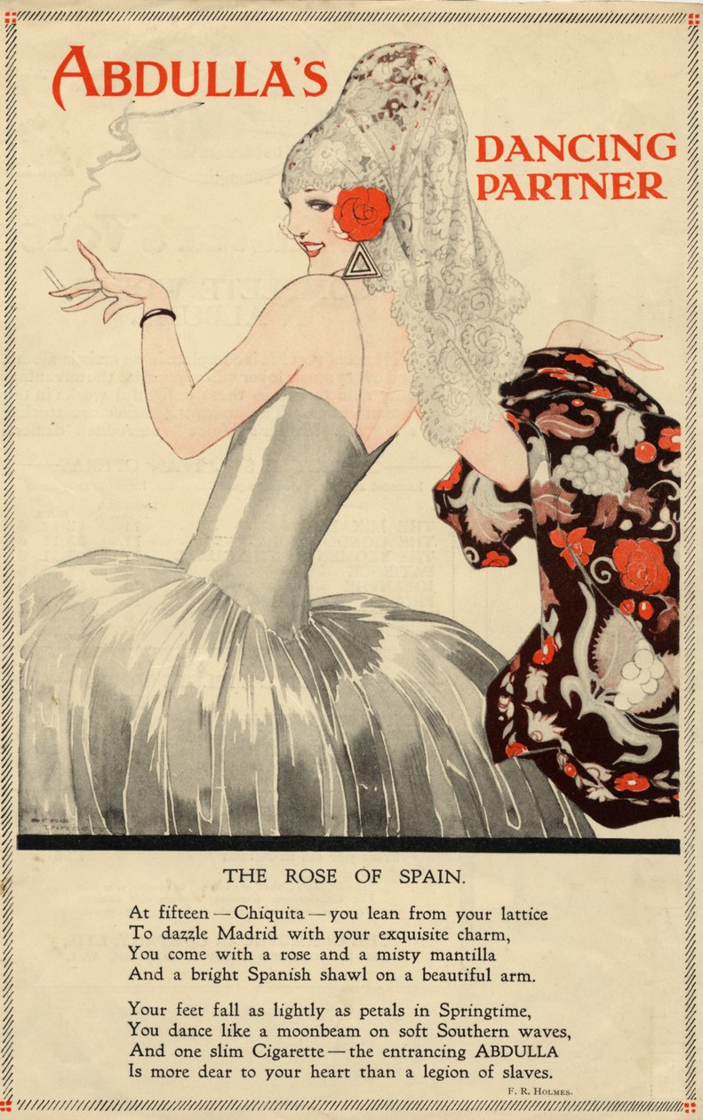 Sigarette Abdulla, anni 1920 da Rene Vincent