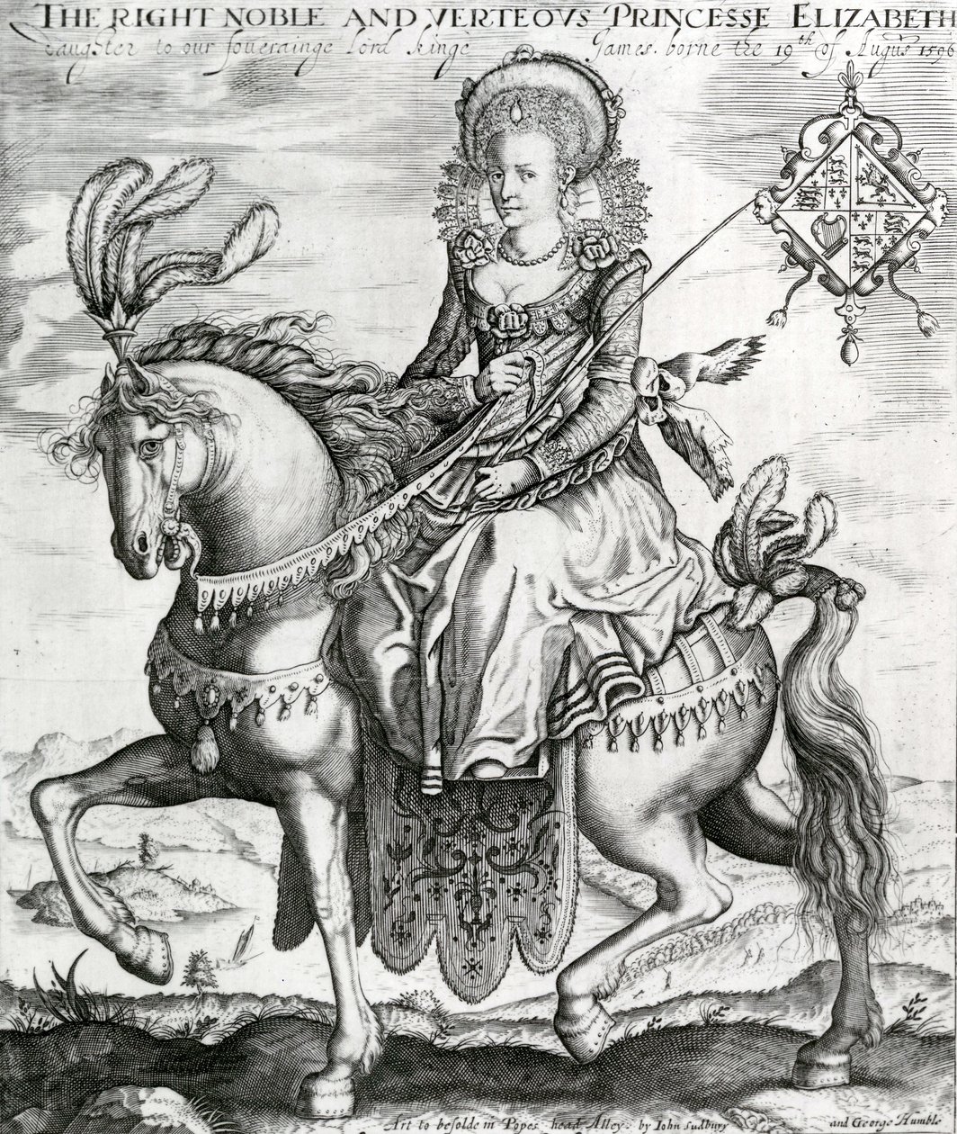 La Nobile e Virtuosa Principessa Elisabetta, figlia del nostro sovrano re Giacomo, 1612-3 da Renold Elstrack