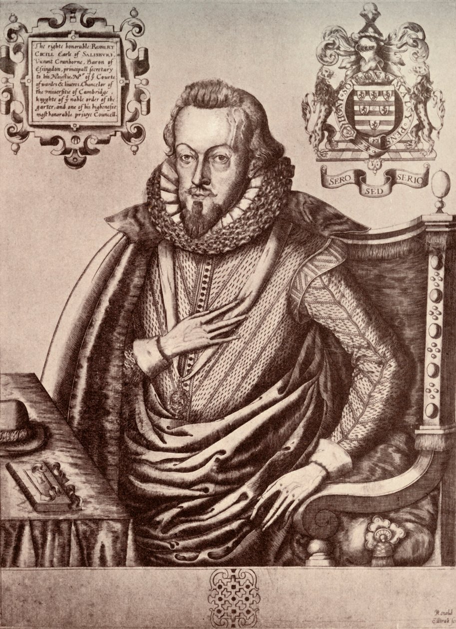 Robert Cecil, Primo Conte di Salisbury da Renold Elstrack