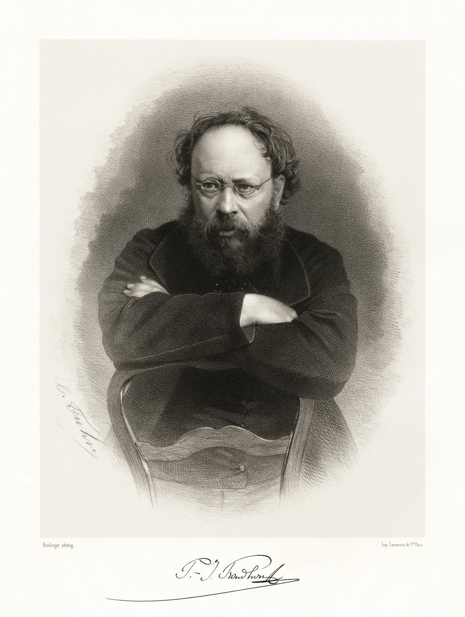 Pierre Joseph Proudhon, 1865-66 da Reutlinger Studio