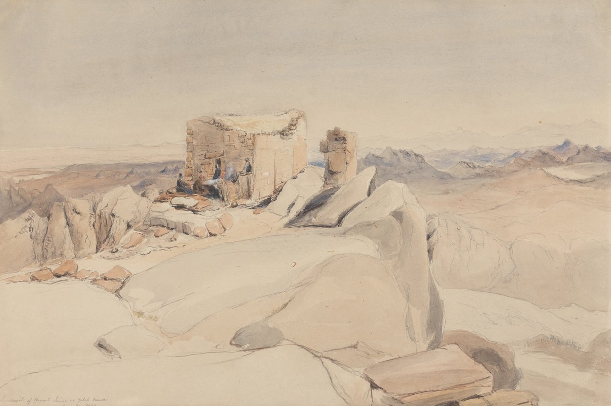 La Vetta del Monte Sinai o Jebel Musa, 1840 da Rev. Edward Thomas Daniell