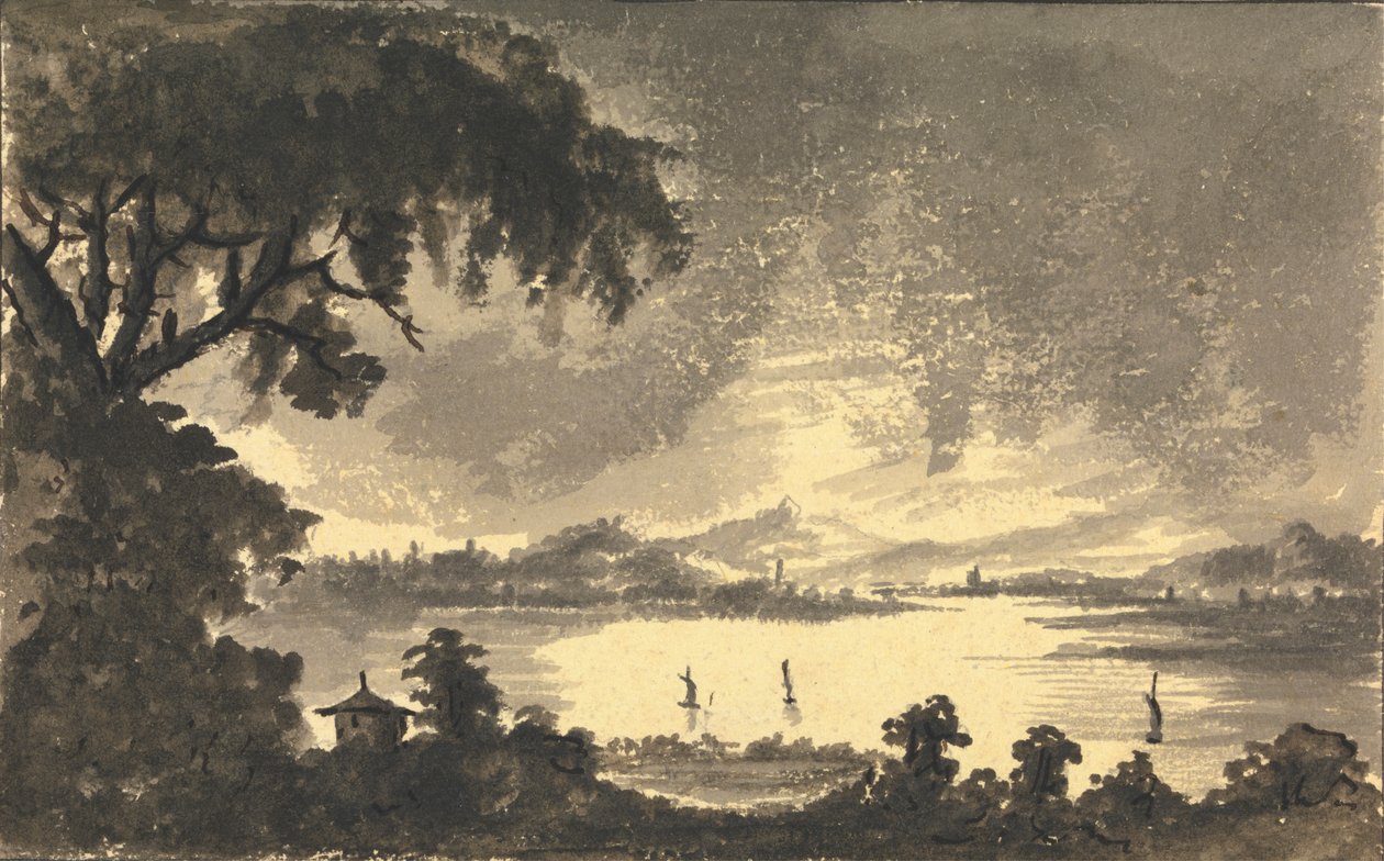 Fiume Forth con la città e il castello di Stirling in lontananza da Rev. William Gilpin