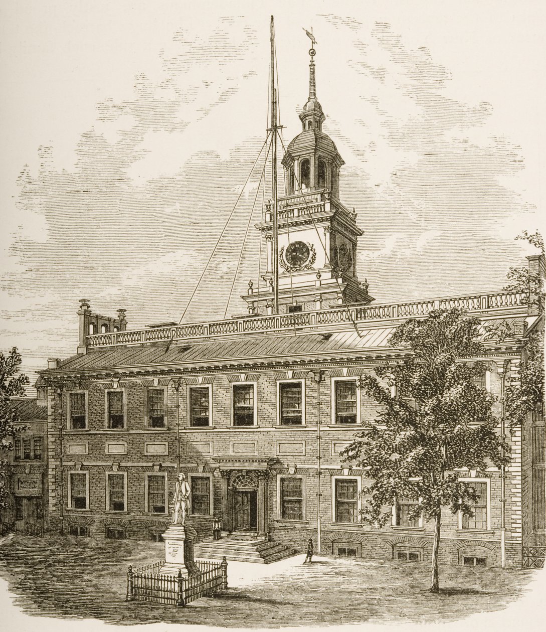 Palazzo di giustizia della contea o Independence Hall, Philadelphia Pennsylvania, c.1880 da Reverend Samuel Manning