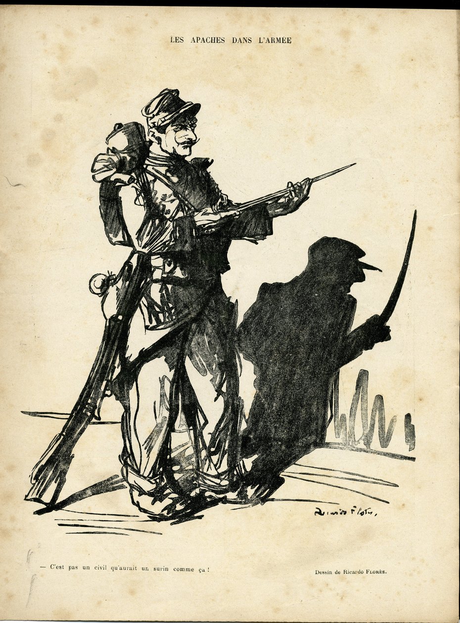 Illustrazione di Ricardo Flores (1878-1918) in Le Lire, 22/01/10 - Apaches nell