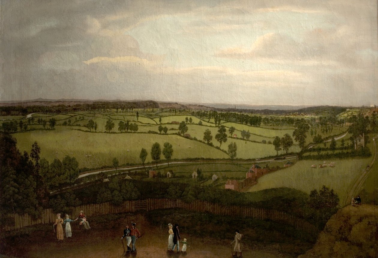 Prati di Nottingham dalla Scogliera di Roccia, dove Lenton Road si Trasforma in Park Valley da Richard Bonington