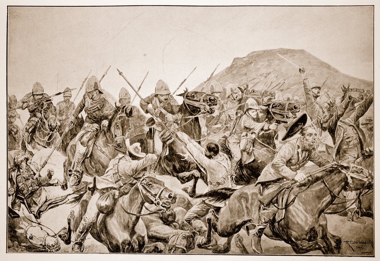 Carica del 5° Lancieri alla battaglia di Elandslaagte da Richard Caton Woodville junior
