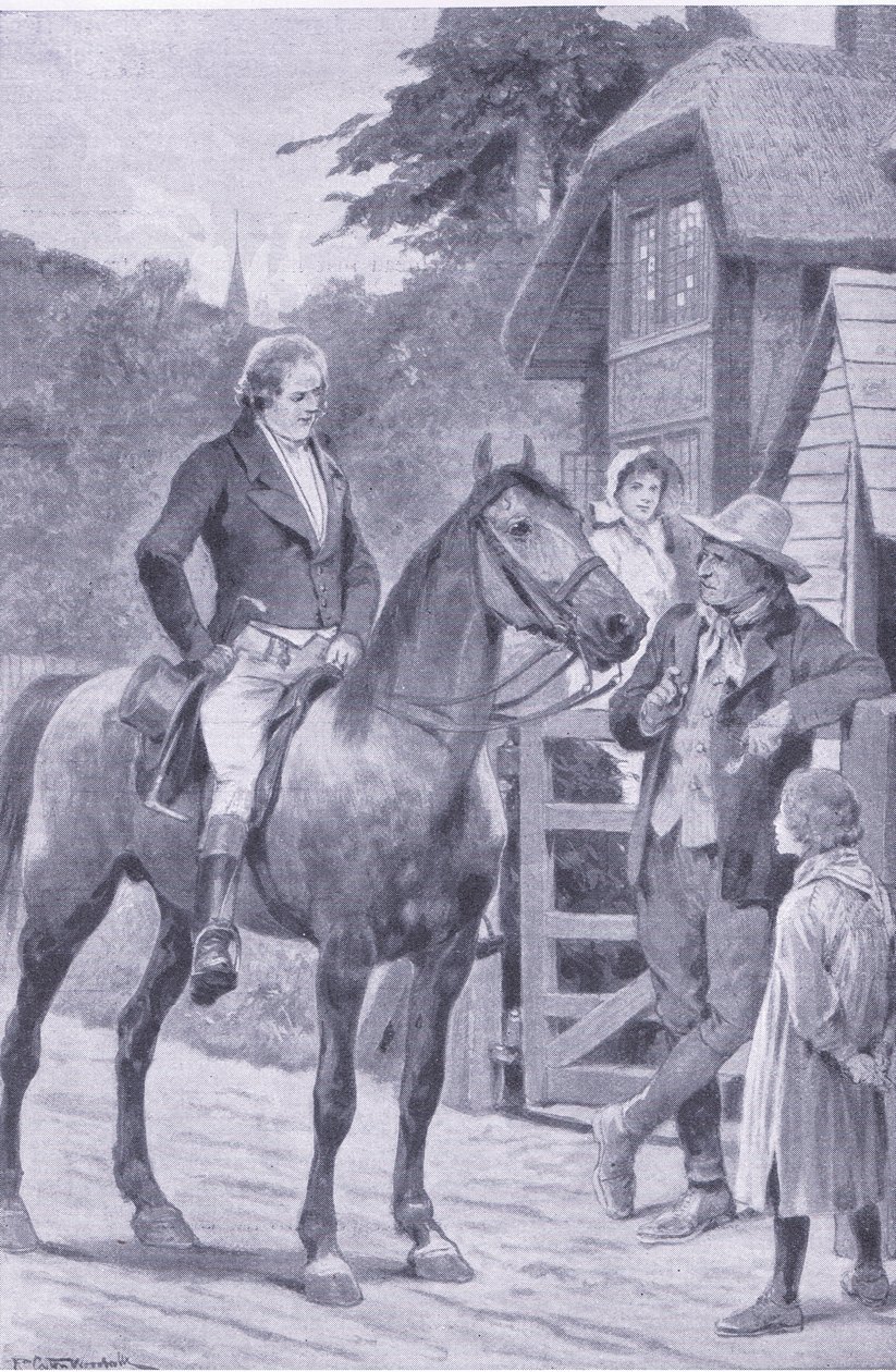 Cobbett sul suo cavallo, illustrazione da My Magazine, 1925 da Richard Caton II Woodville