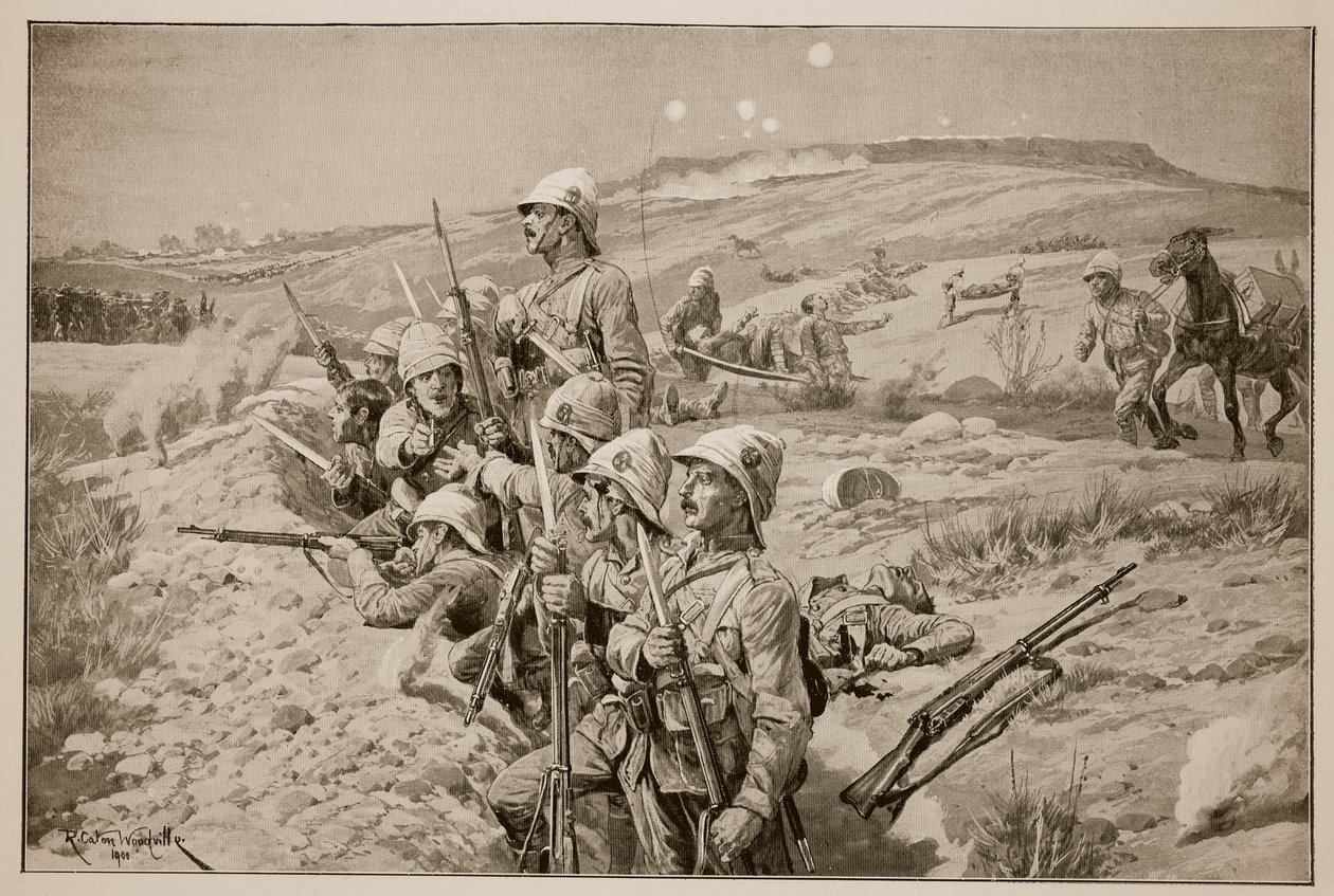 Fissare le baionette! Respingere un attacco dalle trincee intorno a Ladysmith, 1900 da Richard Caton Woodville junior