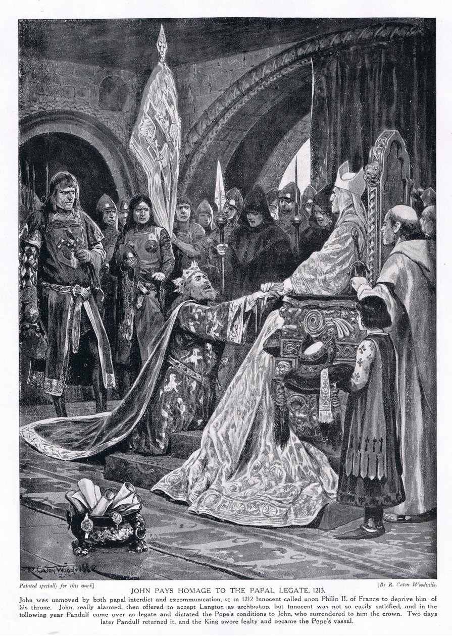 Giovanni rende omaggio al Legato Pontificio AD1213, anni 