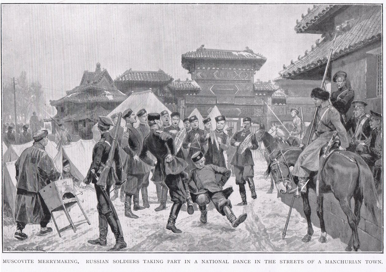 Festa moscovita durante la guerra russo-giapponese da Richard Caton Woodville junior