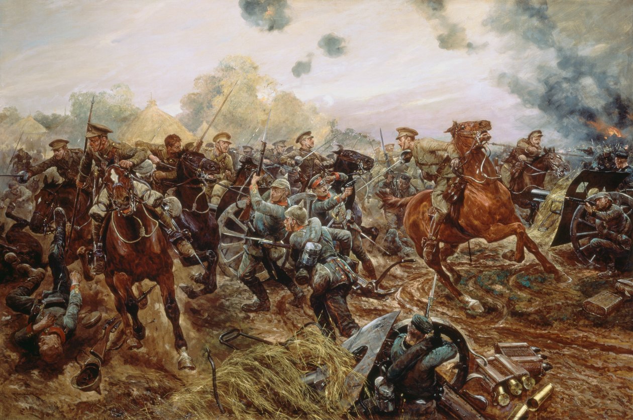 Il primo VC della guerra europea, 1914 da Richard Caton Woodville junior