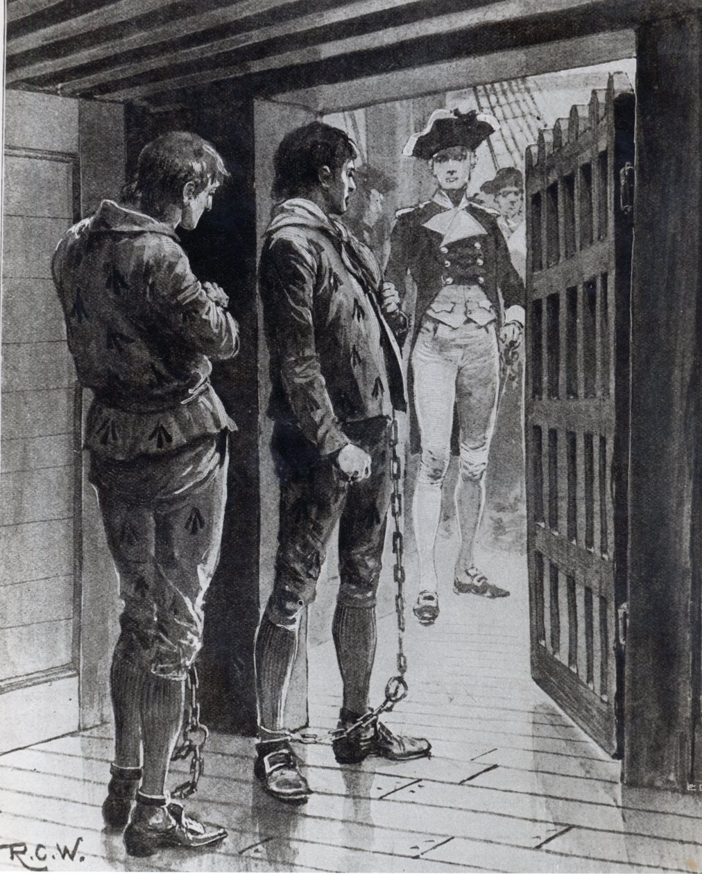 Detenuti in viaggio verso Botany Bay da Richard Caton Woodville