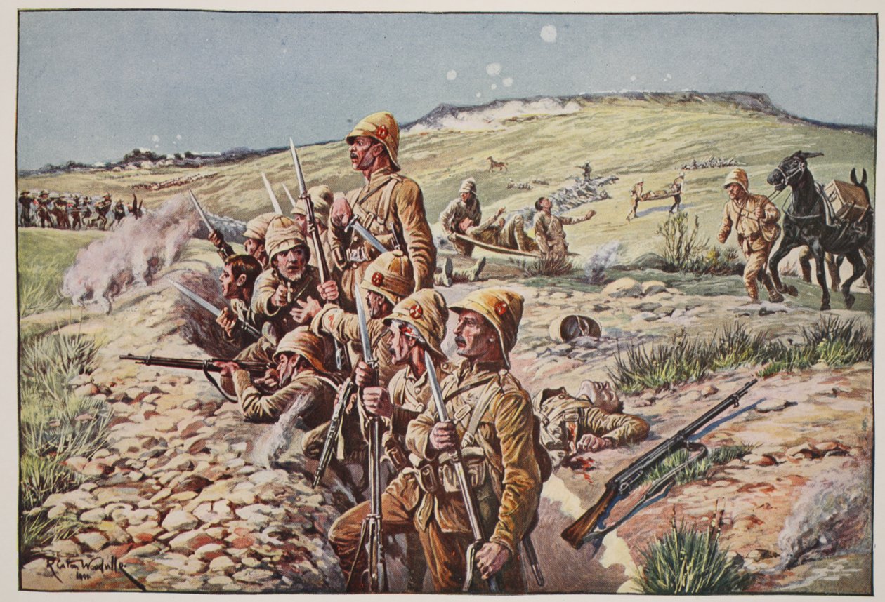 Fissare le baionette! Nelle trincee a Ladysmith, illustrazione da 