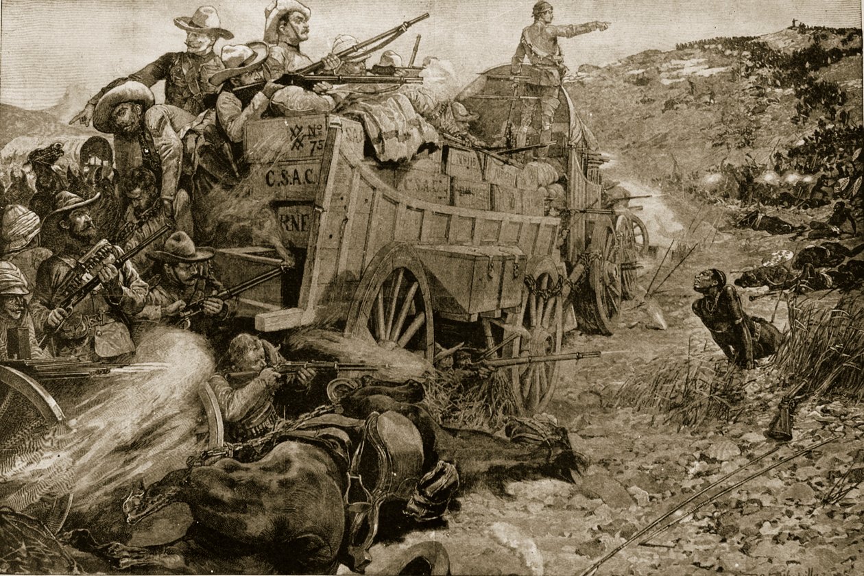 La guerra dei Matabele, 1893: Attacco al Laager di carri sul fiume Imbembezi, 1 novembre, da 