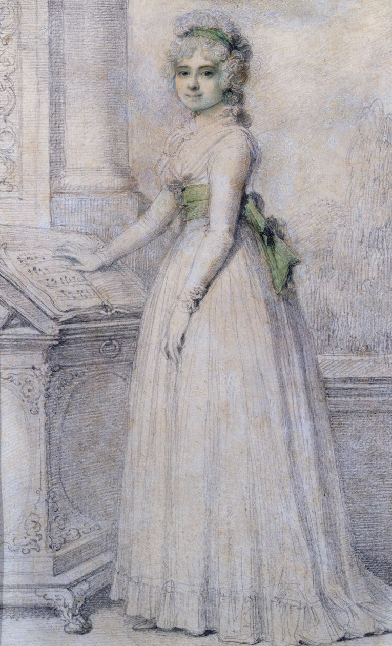 Ritratto di una donna accanto a un leggio, 1793 da Richard Cosway
