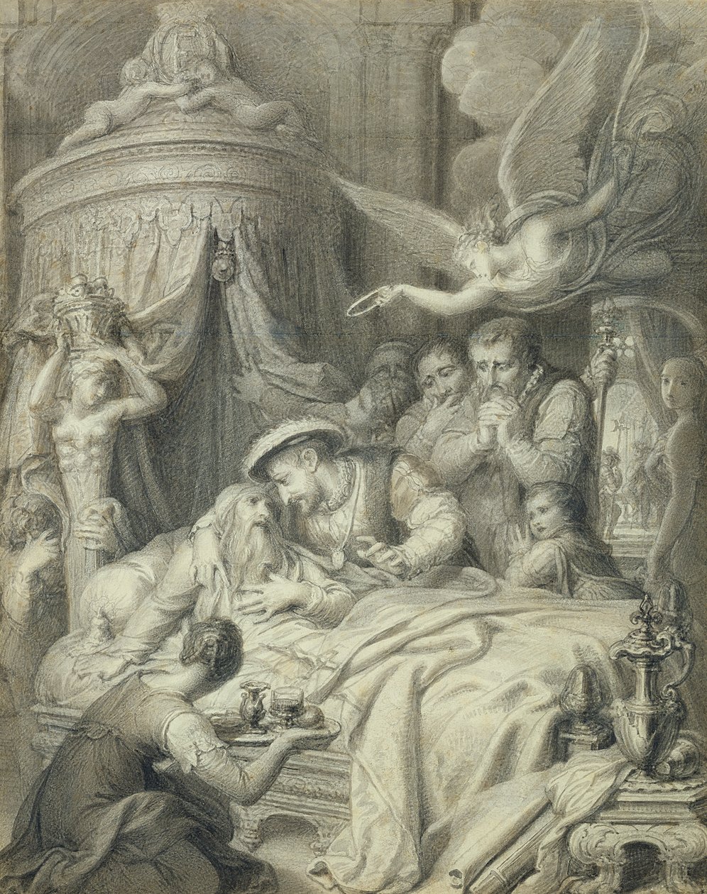 La morte di Leonardo nel 1519 da Richard Cosway