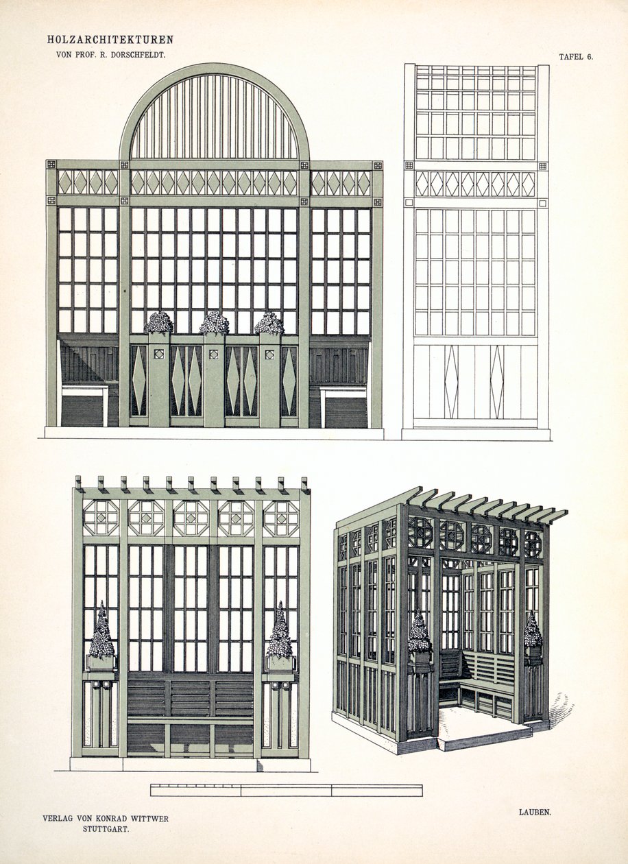 Architettura in Legno, c.1900 da Richard Dorschfeldt
