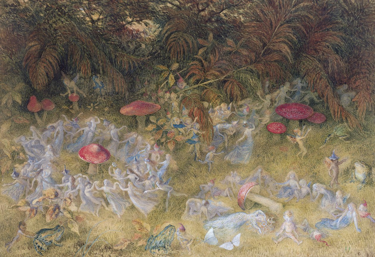 Cerchi delle fate e funghi, 1875 da Richard Doyle