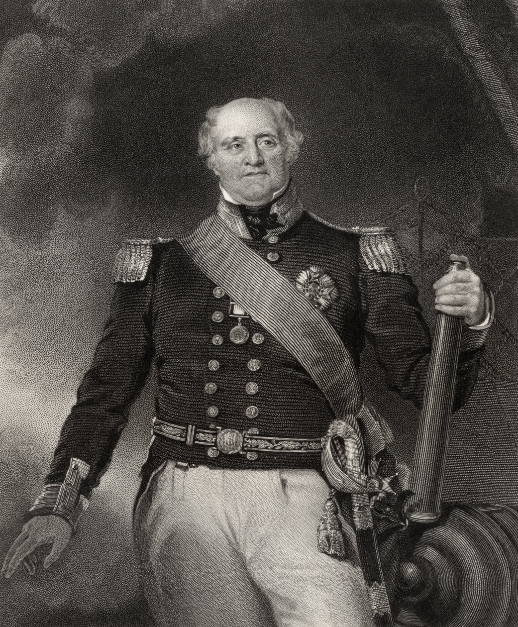 Sir Thomas Masterman Hardy, inciso da H. Robinson, da 