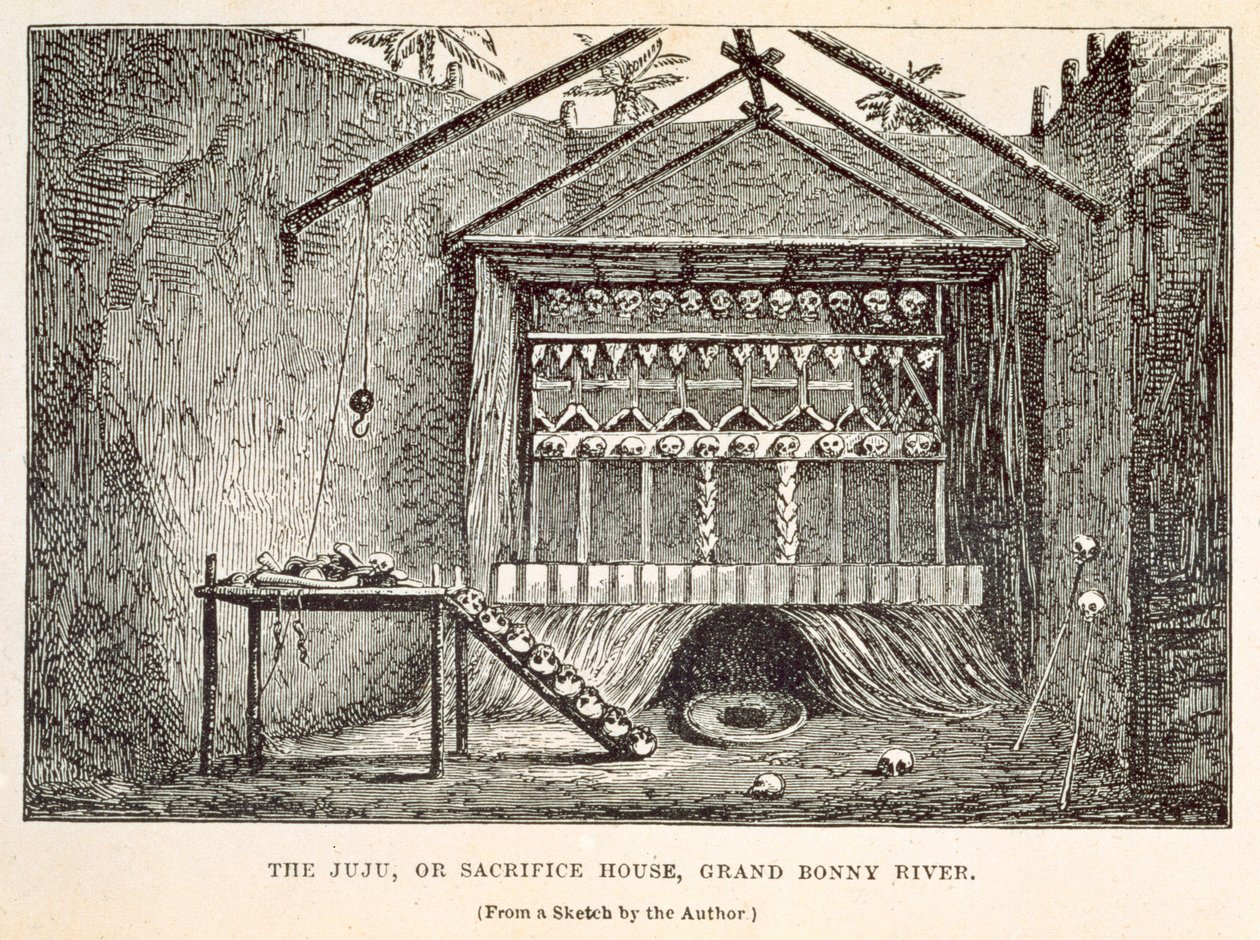 La Casa del Juju, o della Sacrificio, Fiume Grand Bonny, da 