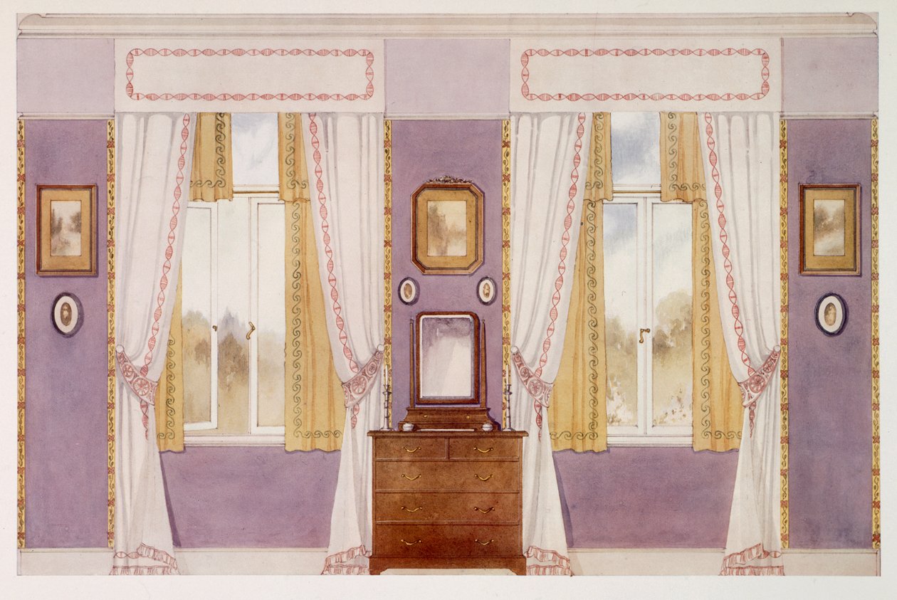 Drappeggi eleganti, pareti malva da Richard Goulburn Lovell