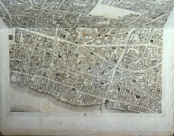 Piano della città di Londra, pubblicato nel 1813 da Richard Horwood