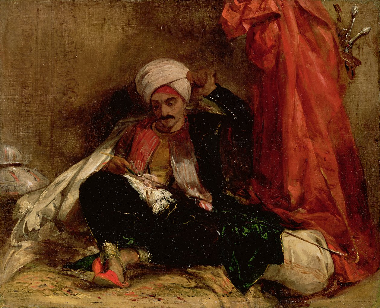 Un turco seduto, 1826 da Richard Parkes Bonington