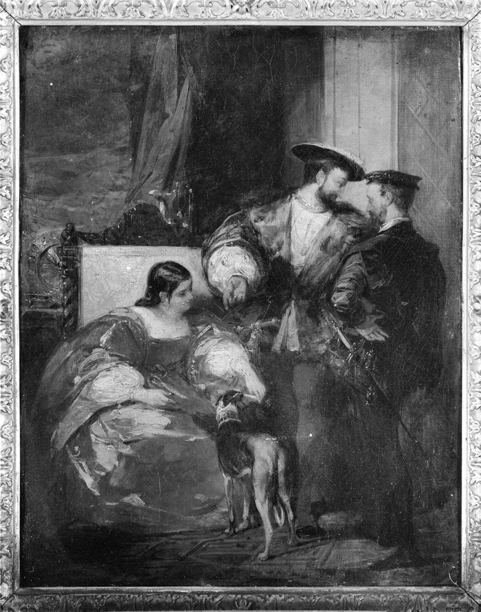 Francesco I e Anna de Pisseleu, Duchessa di Etampes, XIX secolo da Richard Parkes Bonington