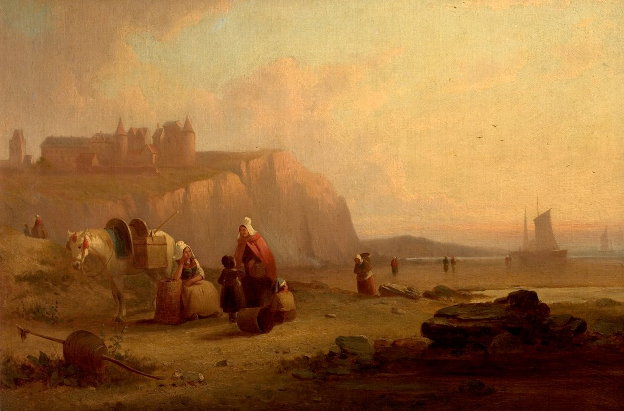 Scena sulla costa della Normandia, Francia da Richard Parkes Bonington
