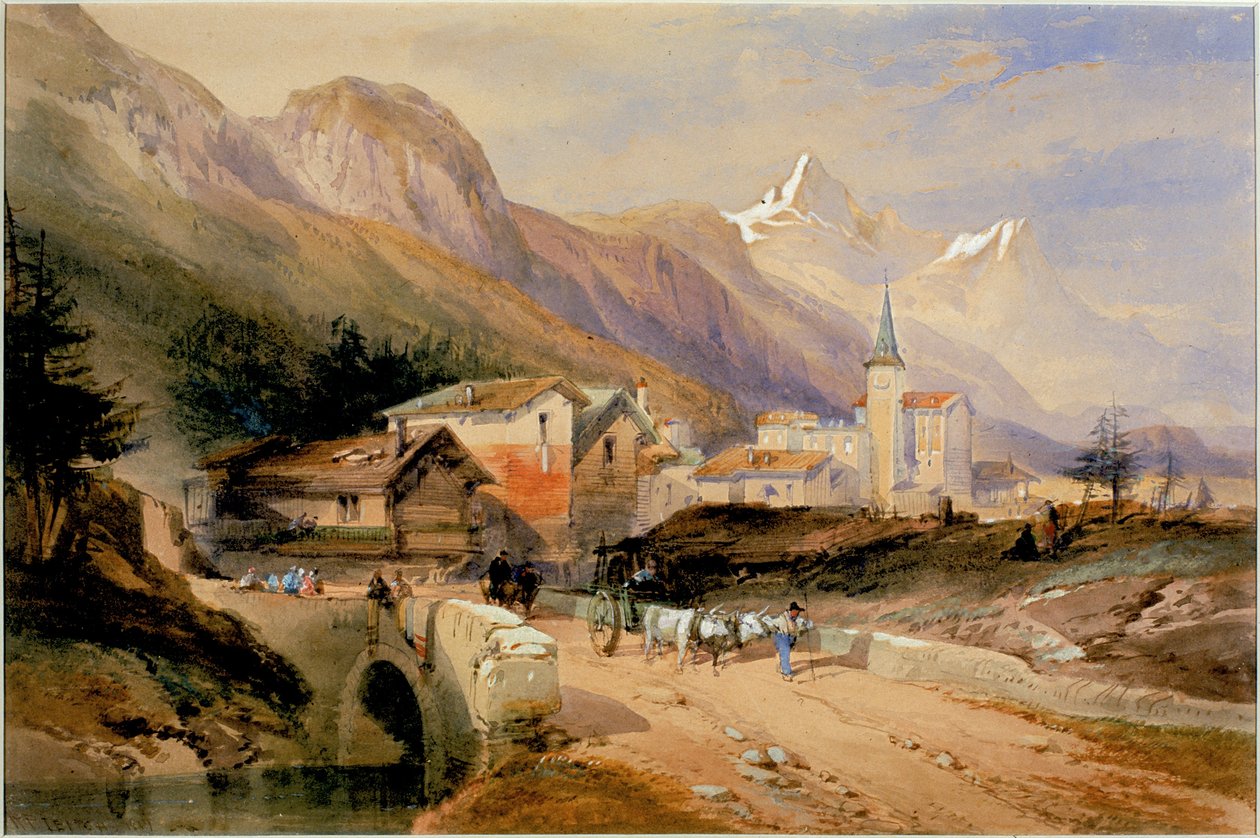 Un villaggio alpino da Richard Principal Leitch