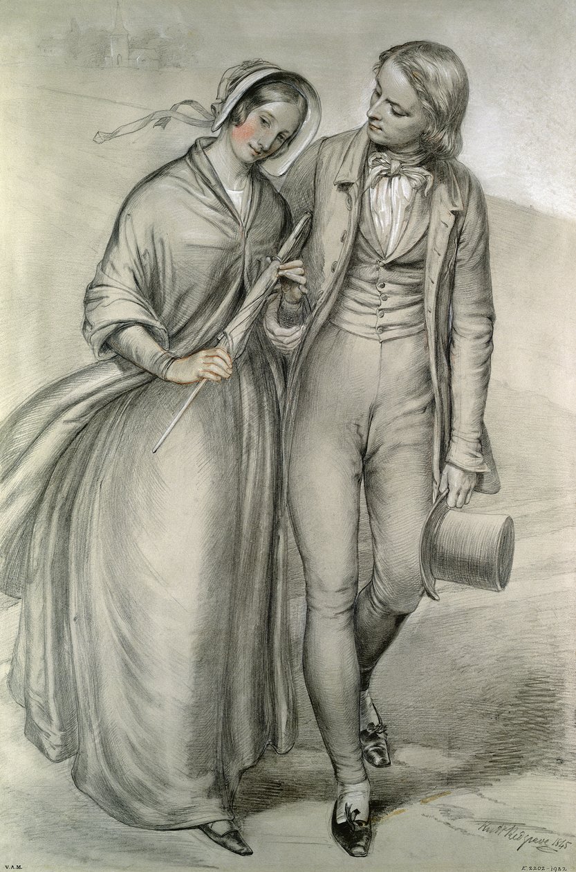 La mattina del matrimonio - La partenza, c.1846 da Richard Redgrave