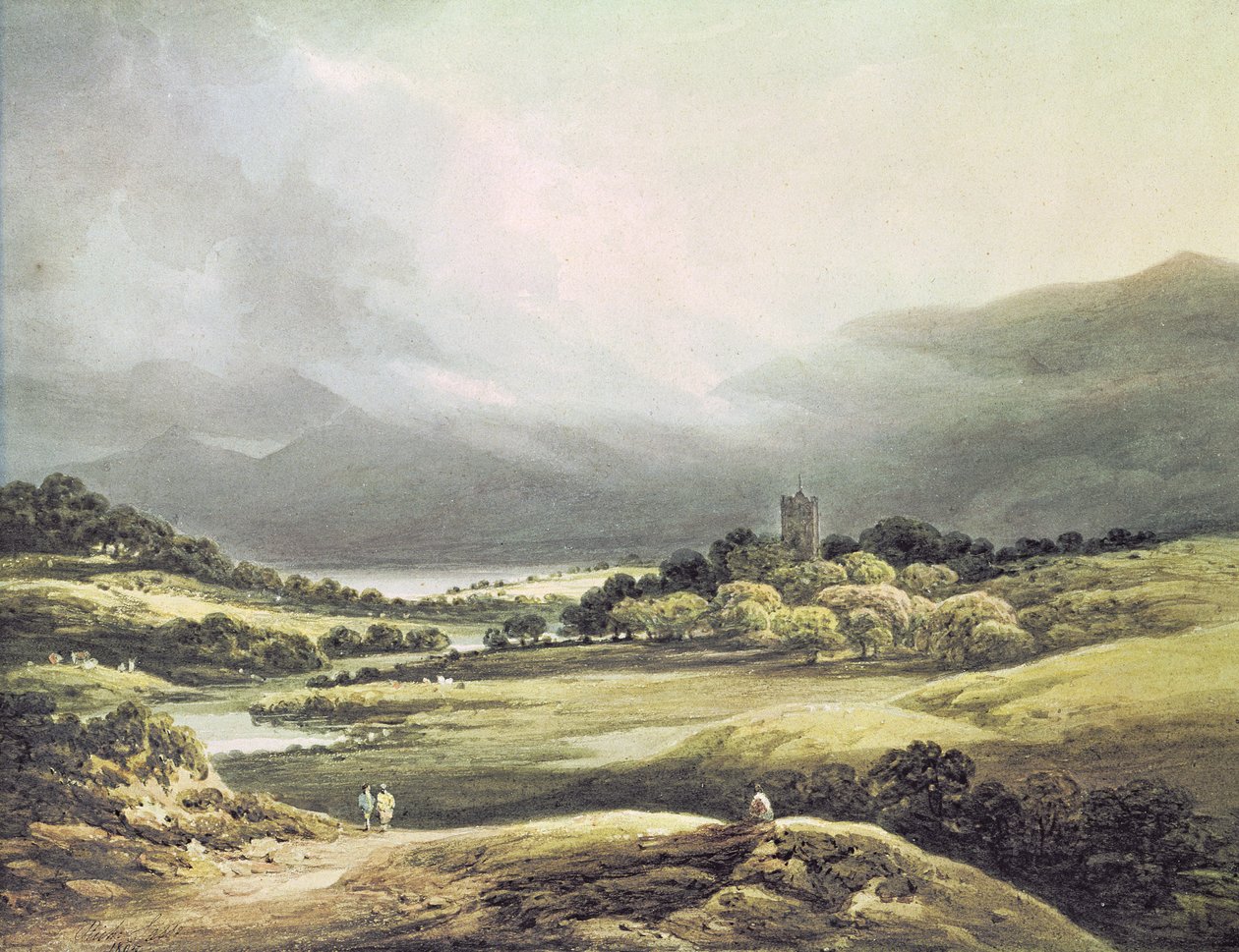 Veduta del Castello di Dunloe, Killarney, 1805 da Richard Sasse