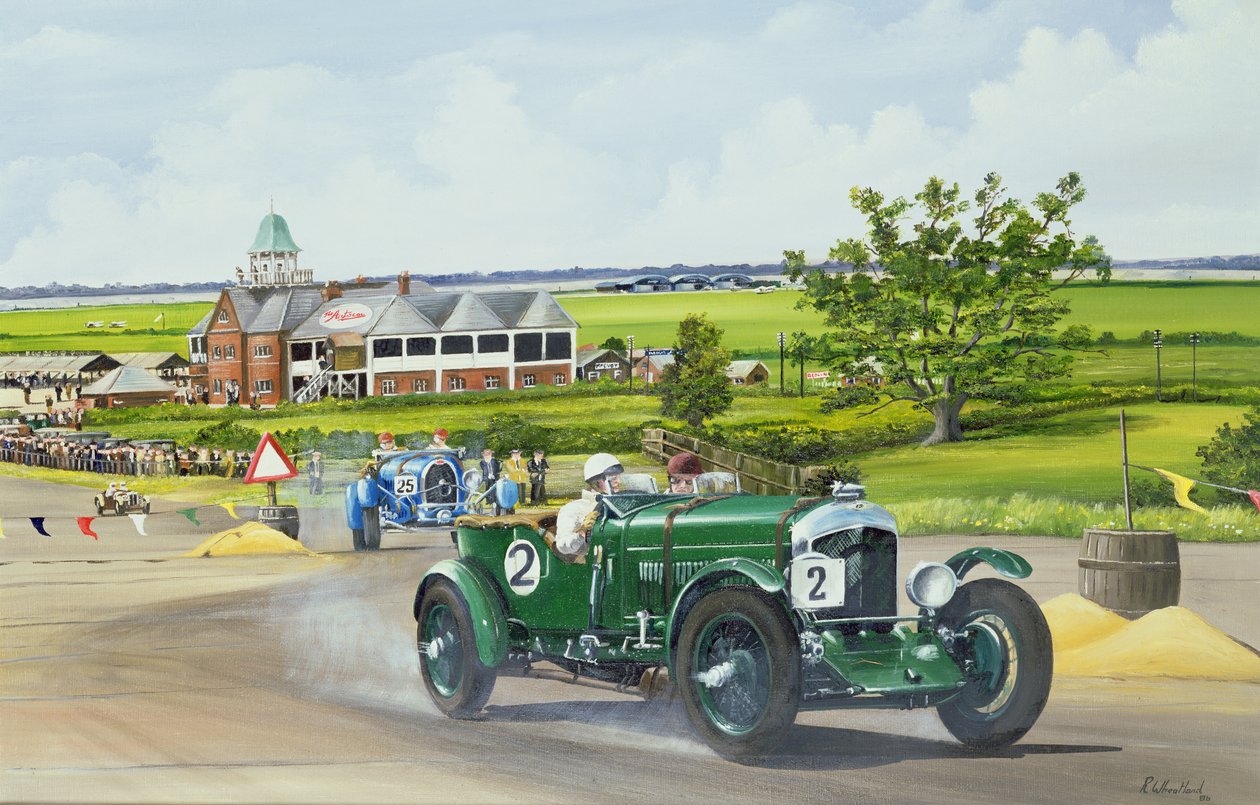 Speed Six Bentley a Brooklands 1930, 1986 da Richard Wheatland