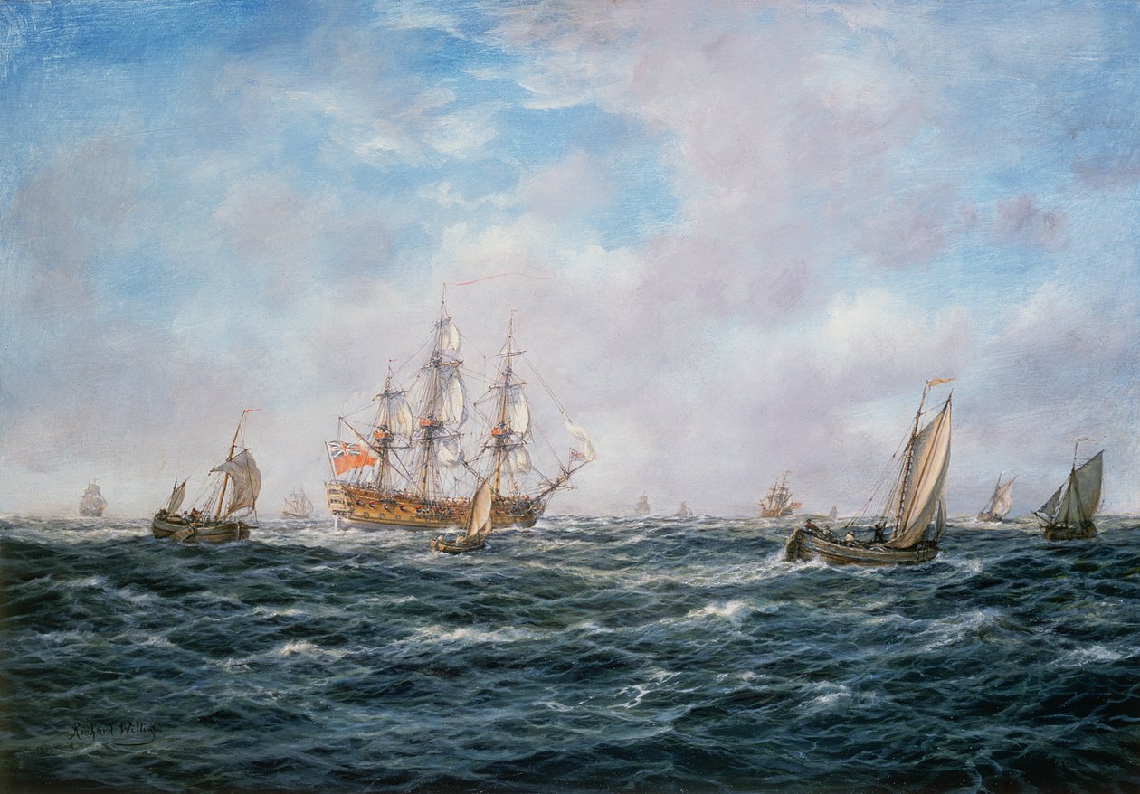 Nave da guerra britannica e altre imbarcazioni da Richard Willis