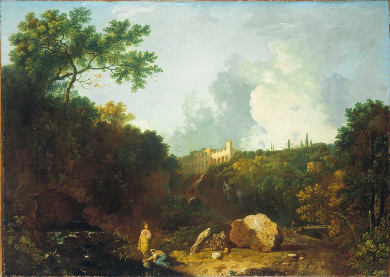 Vista lontana della Villa di Mecenate, Tivoli da Richard Wilson