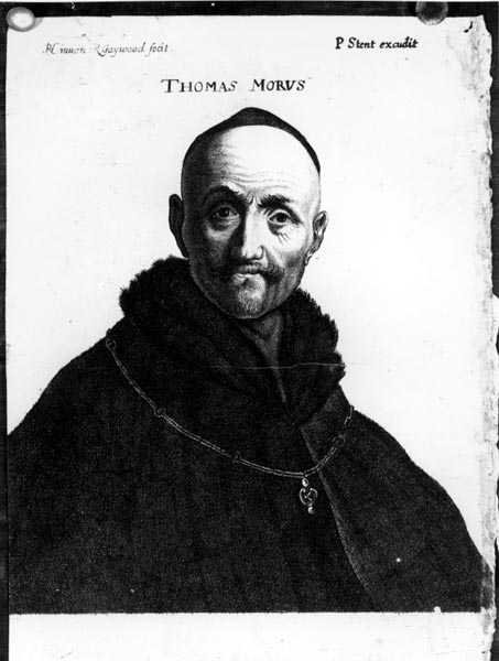 Ritratto di Thomas More (1478-1535) inciso da Peter Stent (fl.1642-65) da Richard Gaywood