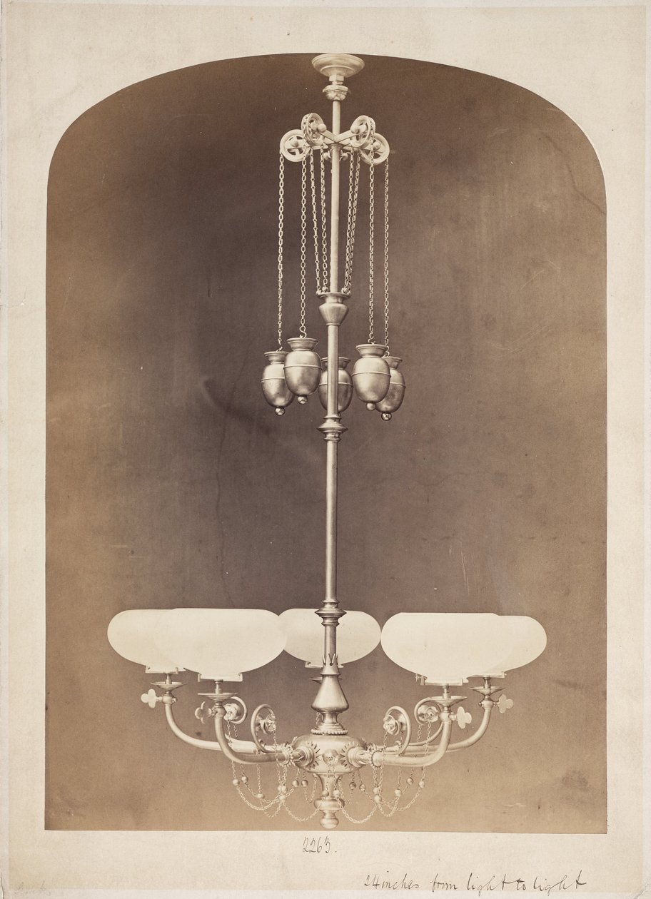 Lampadario a gas, c 1880 da John Pardon