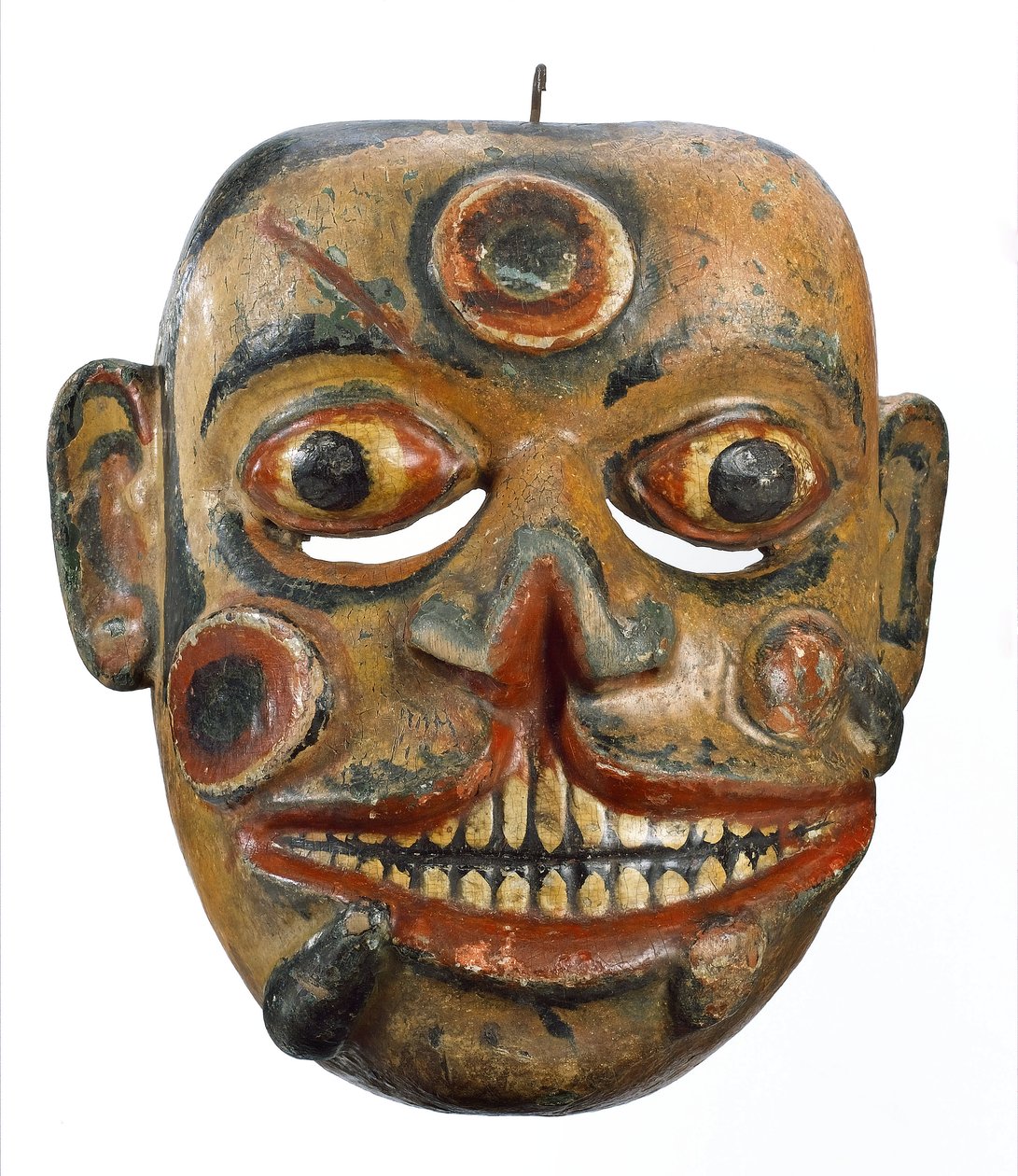 Medicina complementare generale, maschera coperta di piaghe e sanguisughe, Sri Lanka da John Pardon